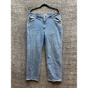 Abercrombie & Fitch Curve Love High Rise 90s Relaxed Jean Medium Womens Size 33